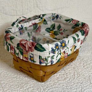Longaberger 1998 Small Basket with Horizon of Hope Basket Garden Splendor Liner